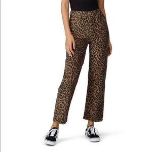 Levi’s leopard ribcage straight leg corduroy pant